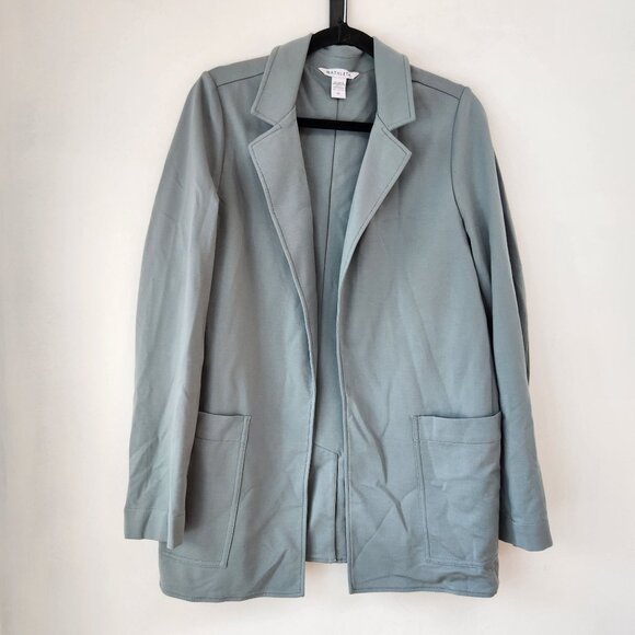 Athleta Comfy Eastbound Blazer Jacket Sage Green Stretch Slouchy Women's 10 - Picture 2 of 7